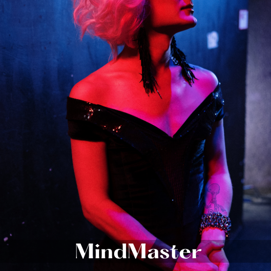Sissy in rot blauen Licht