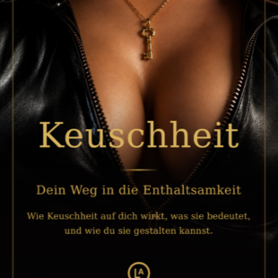 Frau mit goldenem Schlüsselamulett und schwarzer Lederjacke