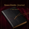 Schwarzes Keuschheits-Journal mit Goldschlüssel und rotem Hintergrund
