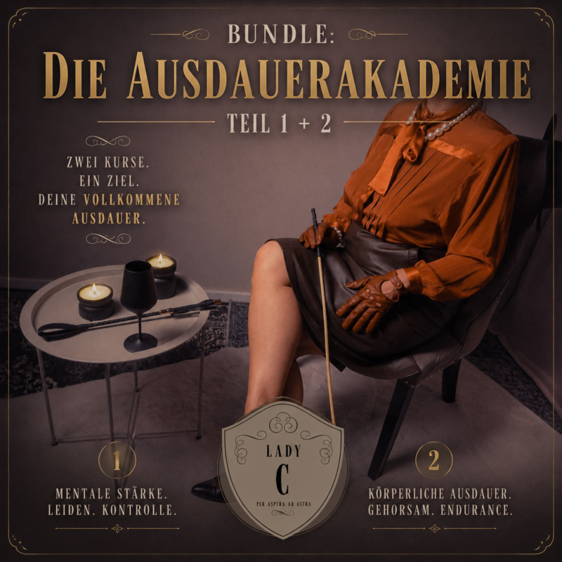 Elegante Frau in orangem Oberteil bewirbt Ausdauer-Akademie Bundle